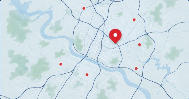 Map of the Austin area showing the communities AC Express covers